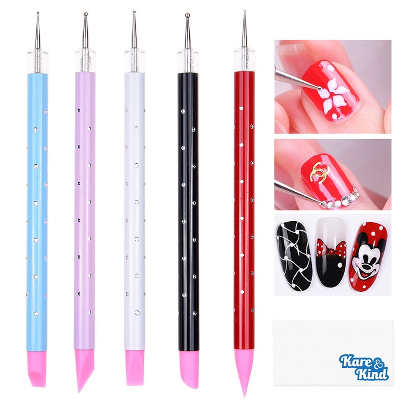 Kare Kind Nail Art Dotting Tools Silicone Dual Head UV Gel Pen Tools - Double Ended Nail Art Sculpting and Dotting Pen - Image 5